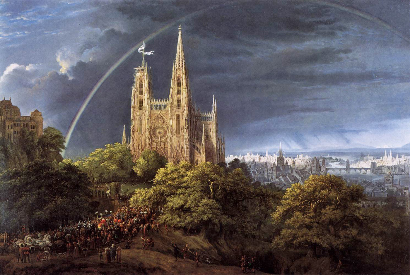 gothic cathedral with imperial palace